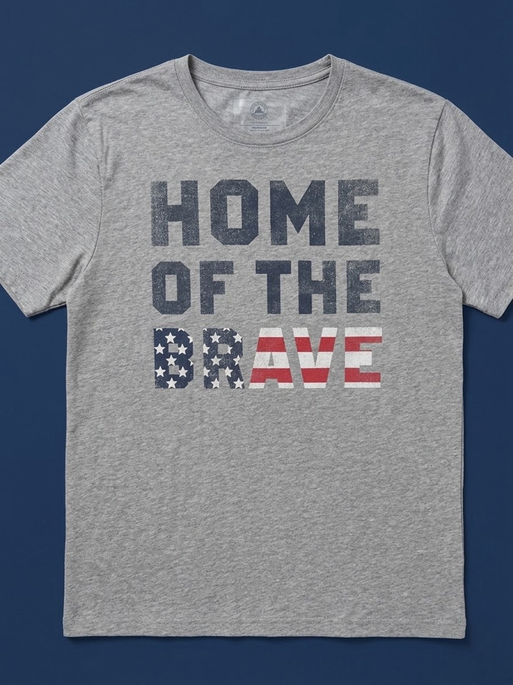 Home of the Brave Grey Short Sleeve Graphic Tee